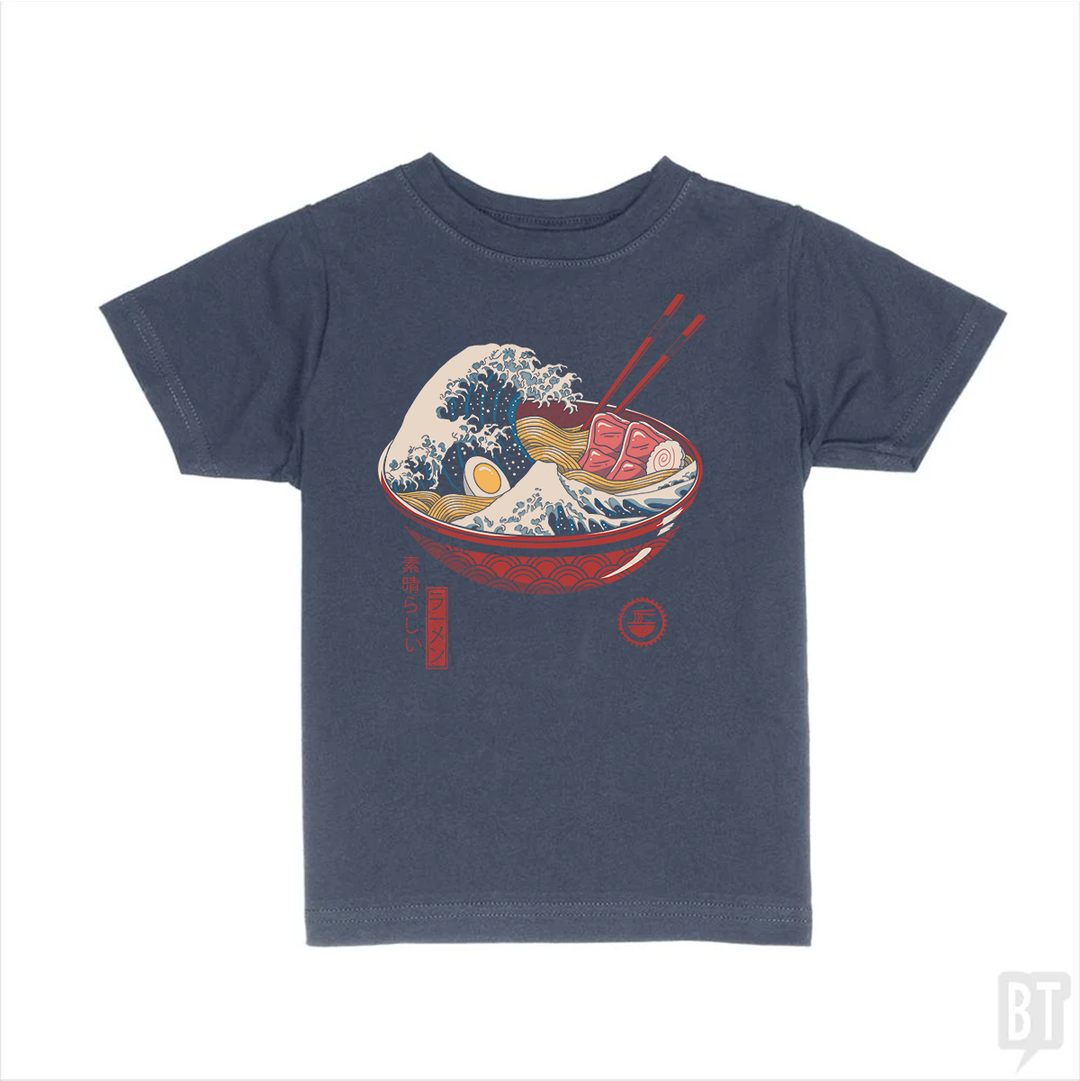 Great Ramen Wave Kids Shirt