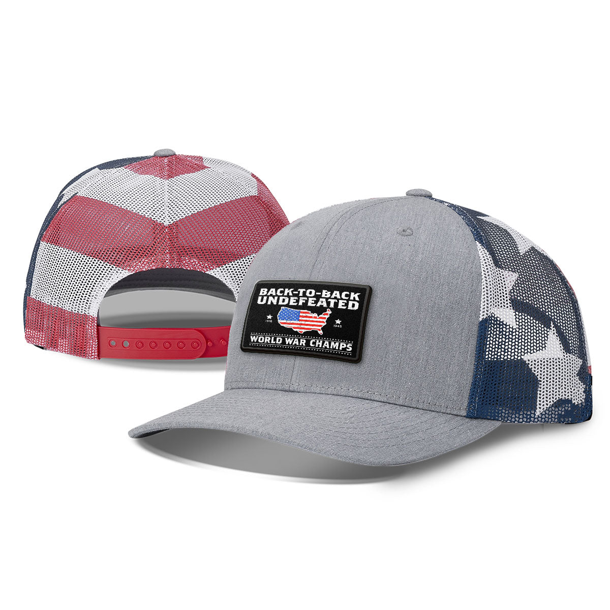 Back To Back World War Champs Patriotic Hats