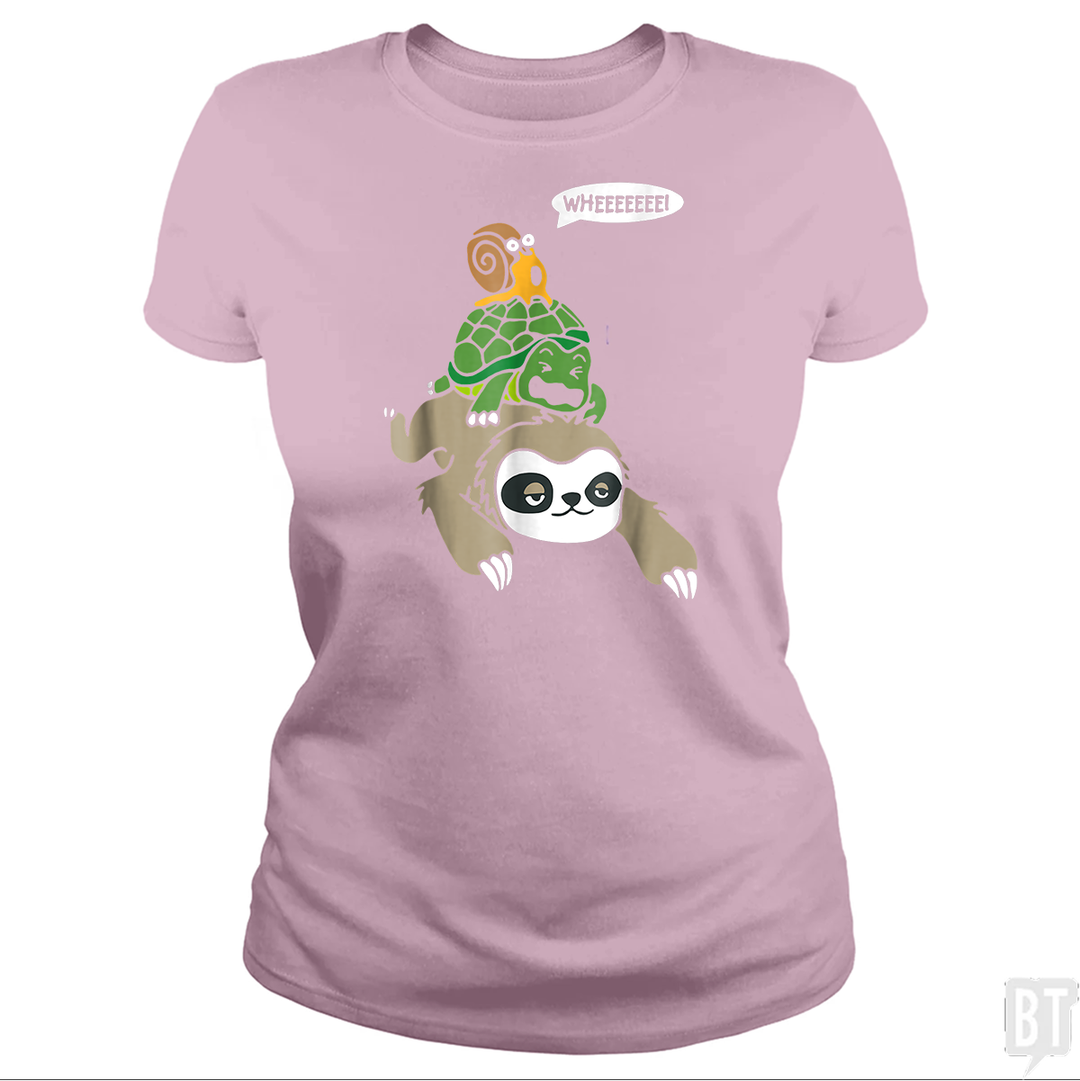 Funny Snail Ridding Turtle Ridding Sloth