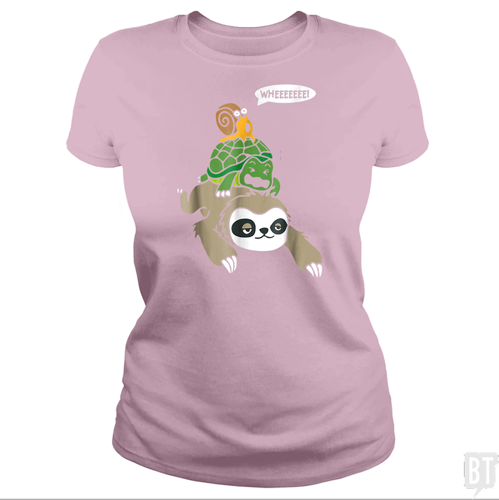 Funny Snail Ridding Turtle Ridding Sloth