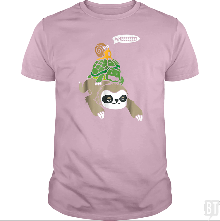 Funny Snail Ridding Turtle Ridding Sloth