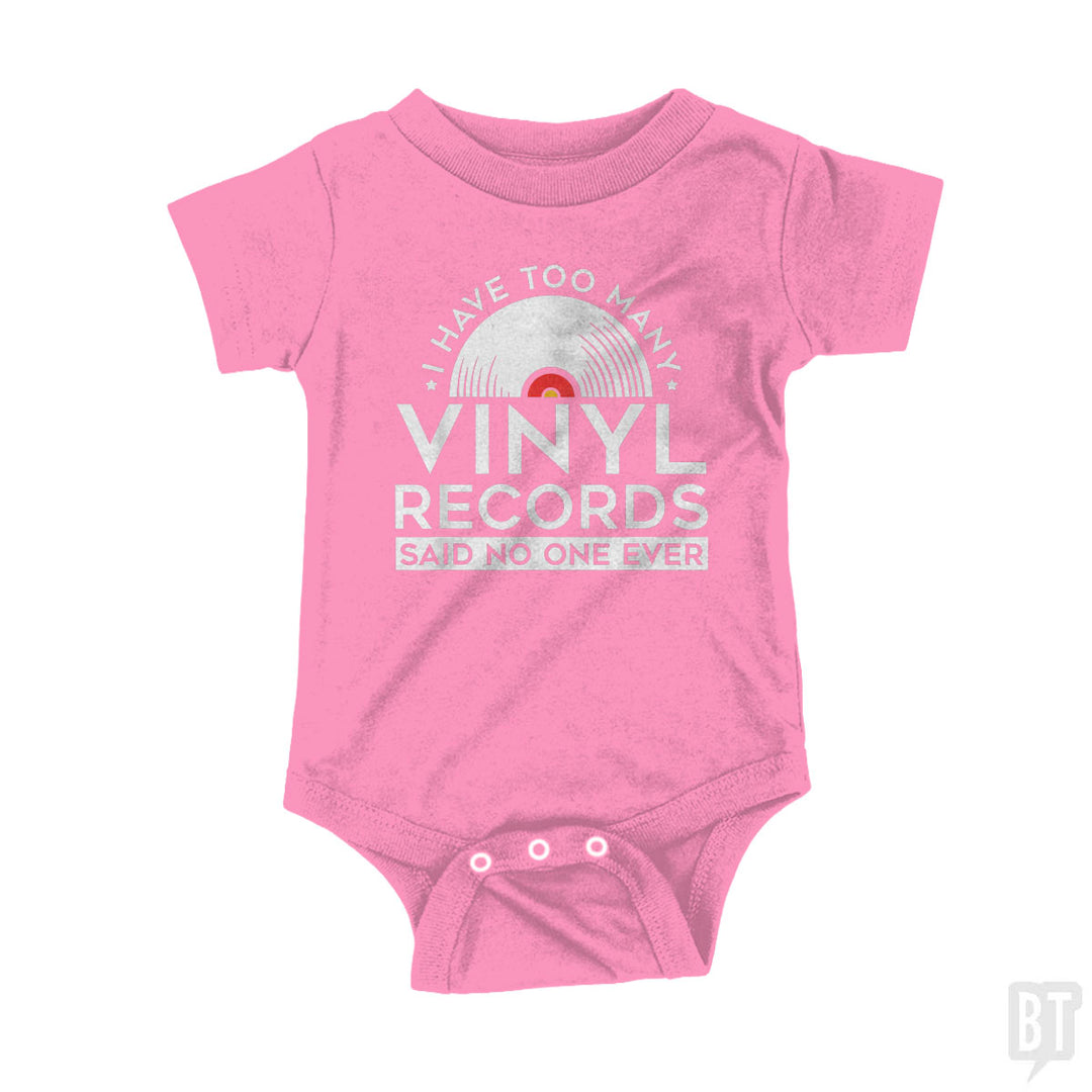 I Have Too Many Vinyl Records Baby One-Piece