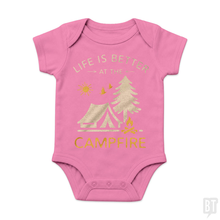 Life Is Better At The Campfire Baby One-Piece