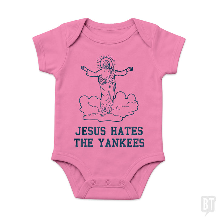 Jesus Hates the Yankees Baby One-Piece