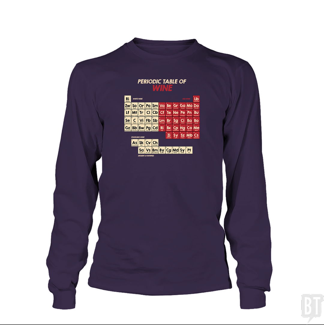 Periodic Table Of Wine  Long Sleeve