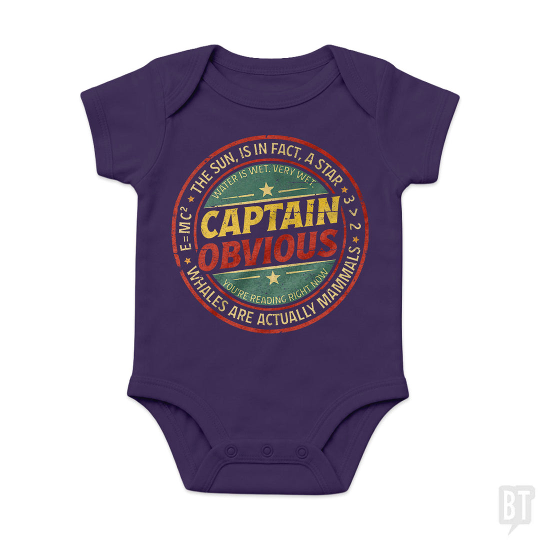 Captain Obvious Baby One-Piece