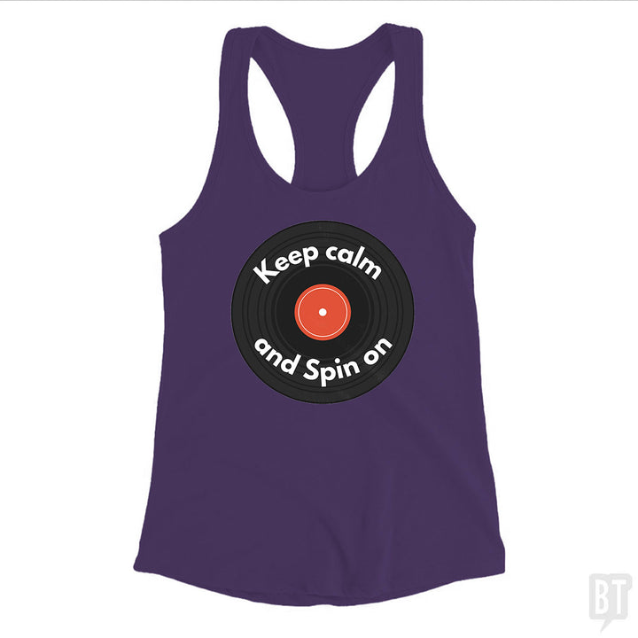 Keep Calm and Spin On Tank Top