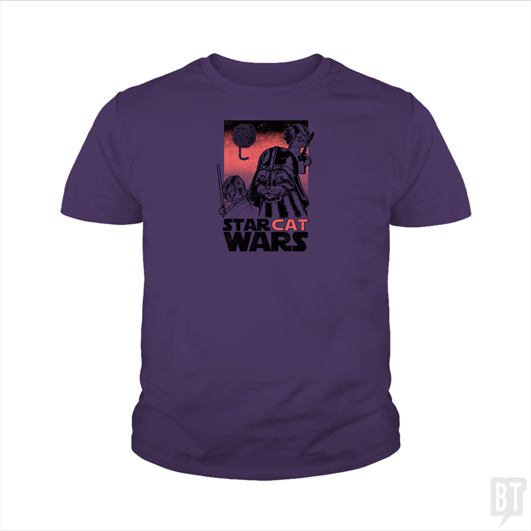 Star Cat Wars Kids Shirt