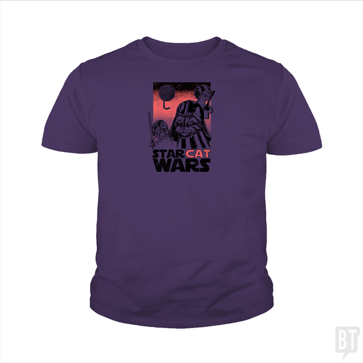 Star Cat Wars Kids Shirt