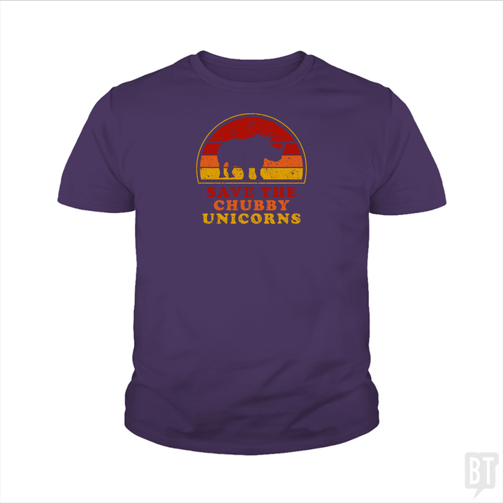Save The Chubby Unicorns  Kids Shirt