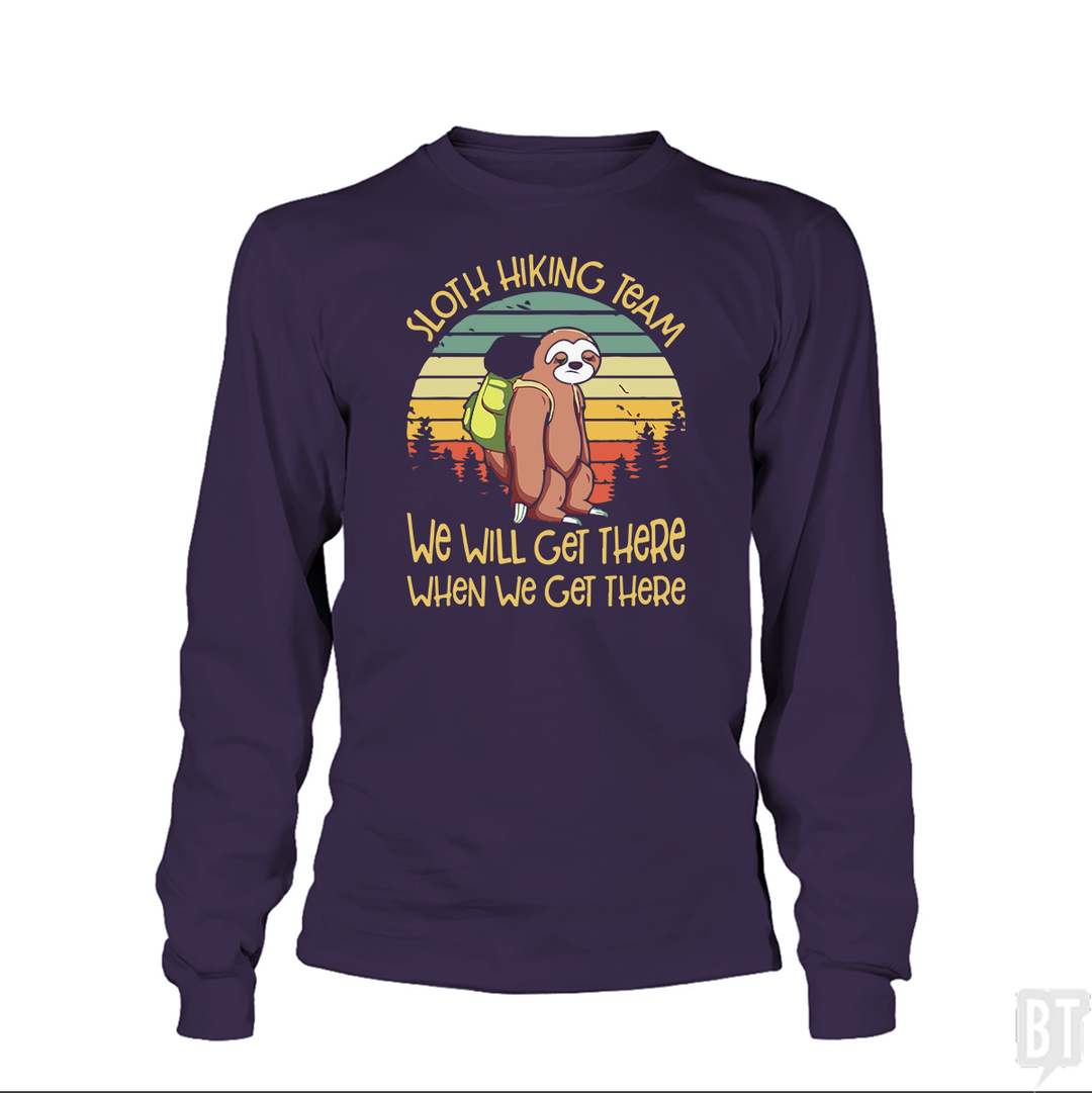 Funny Sloth Hiking Team #2 Long Sleeve