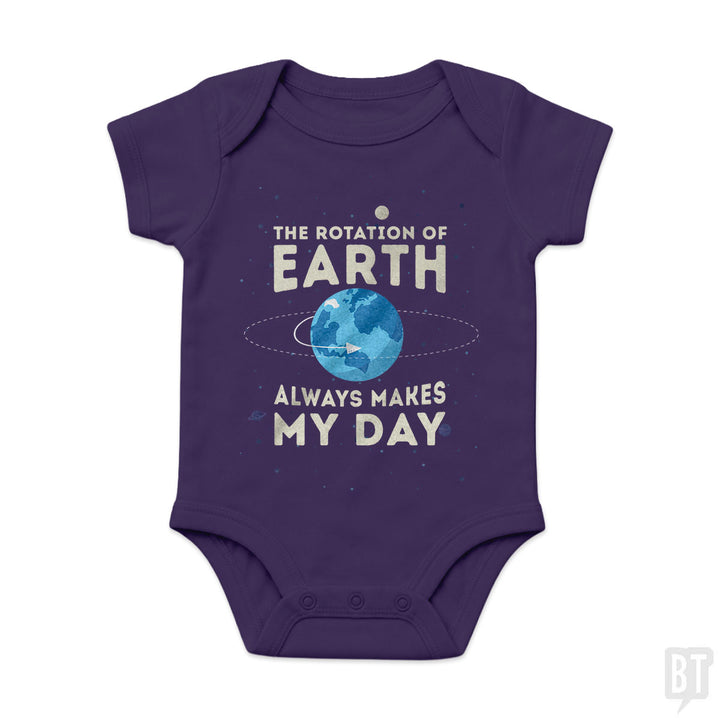 Earth Rotation Baby One-Piece
