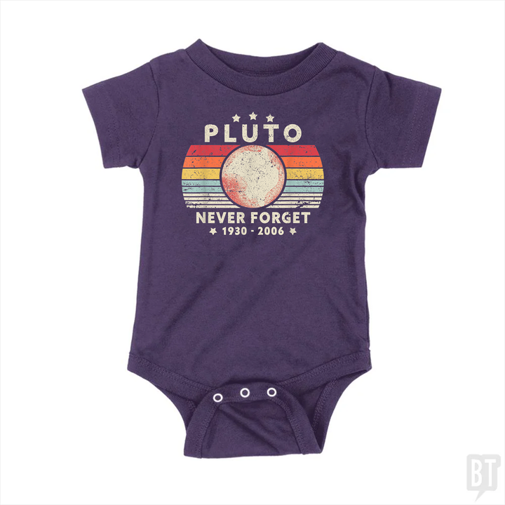 Never Forget Pluto Baby One-Piece