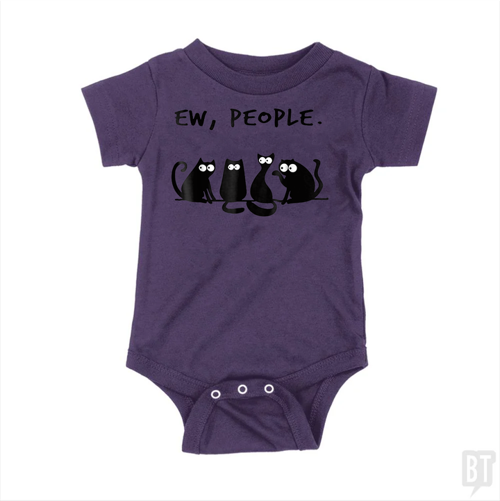 Funny Cat Ew, People Baby One-Piece