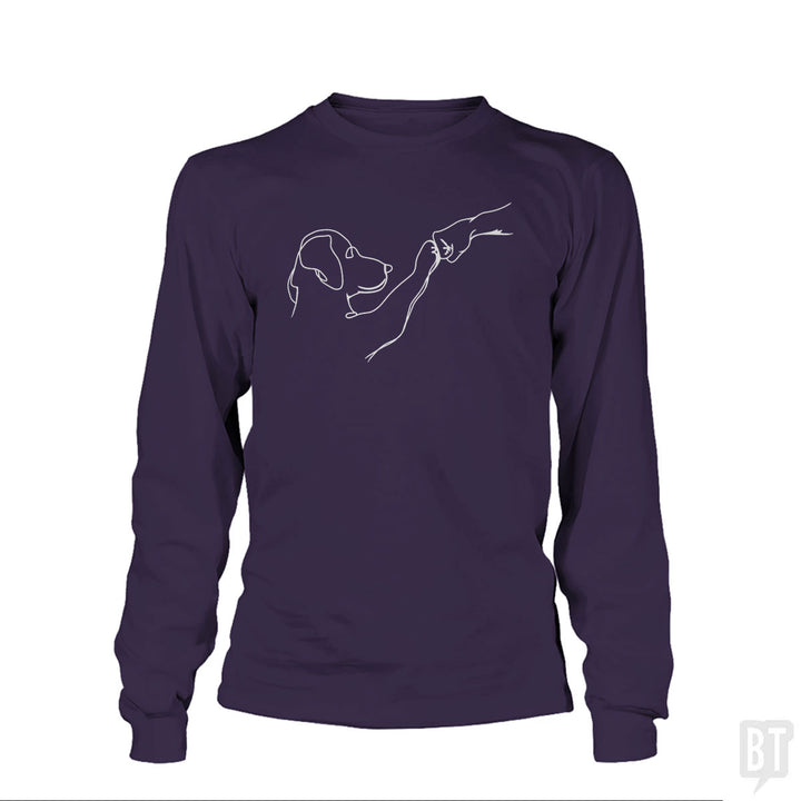 Dog and Human Fist Bump Long Sleeve