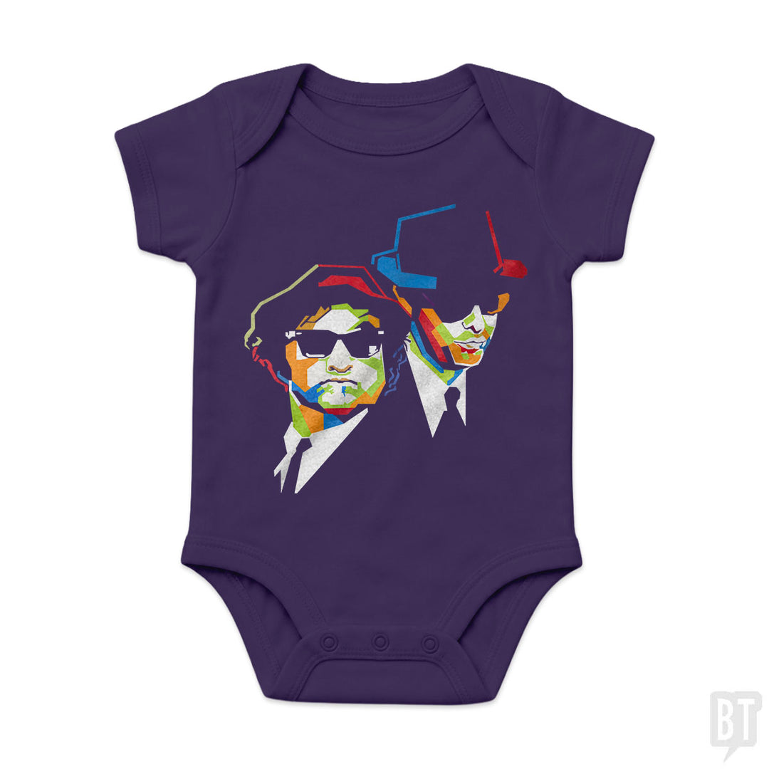 Blues Brothers Cubism Baby One-Piece