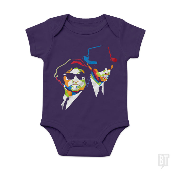 Blues Brothers Cubism Baby One-Piece