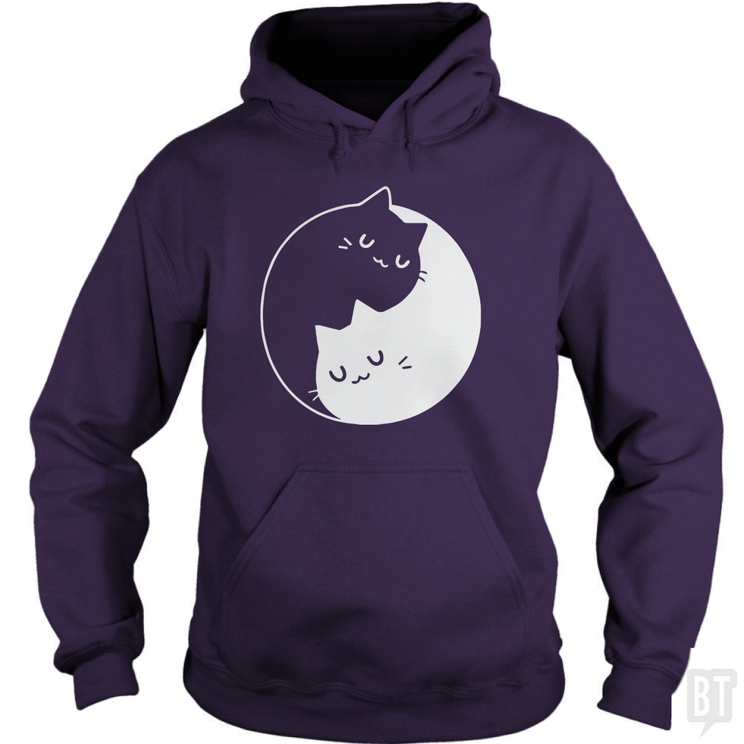Yin Yang Cats Hoodie