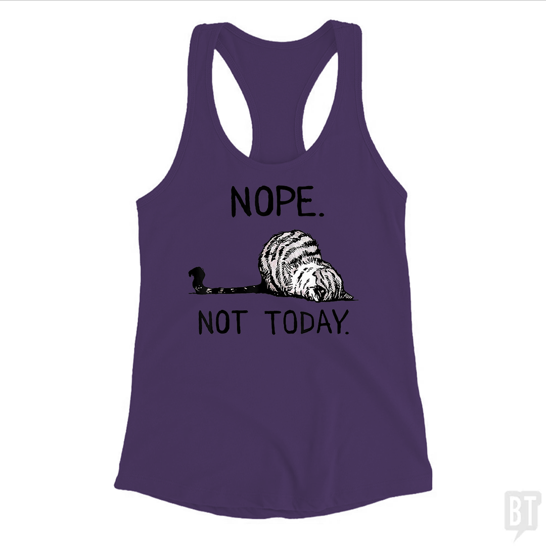 Nope Not Today Cat Tank Top