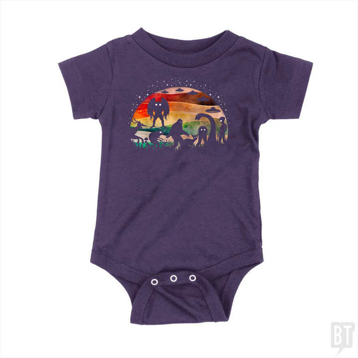 Cryptid Funny Bigfoot Baby One-Piece