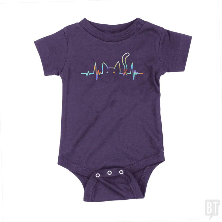 Heartbeat Cat Lover Baby One-Piece