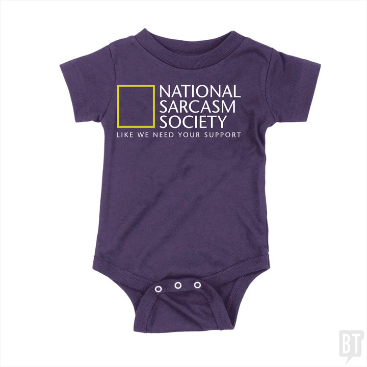 National Sarcasm Society Baby One-Piece