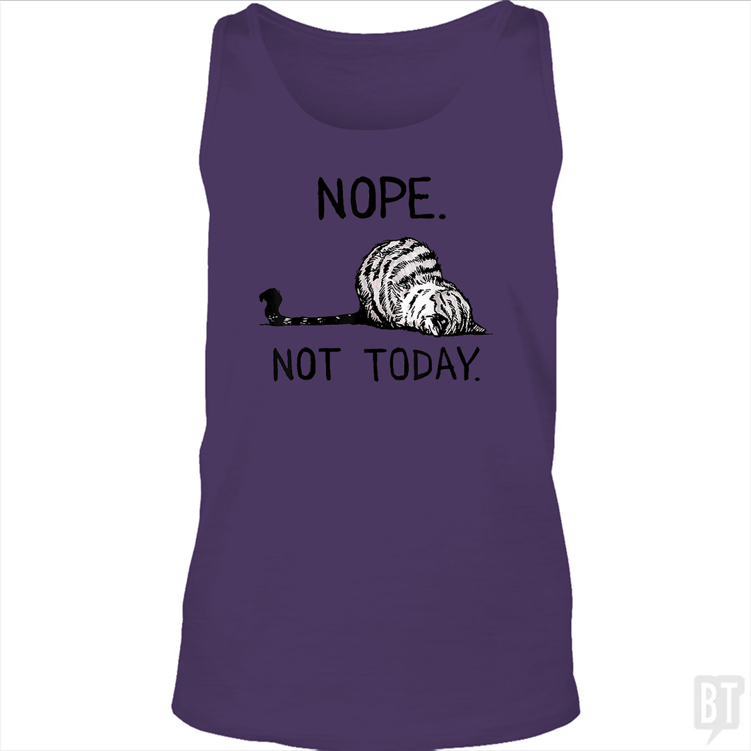Nope Not Today Cat Tank Top