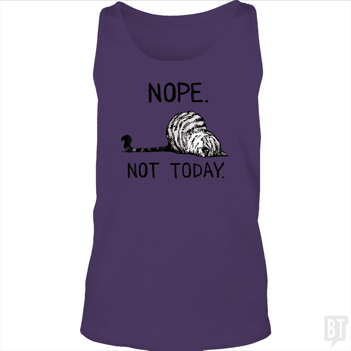 Nope Not Today Cat Tank Top