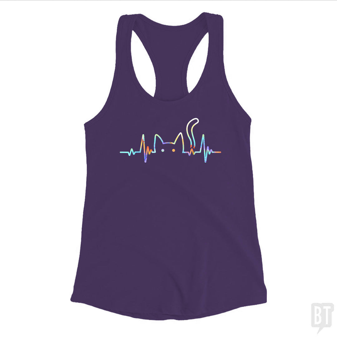 Heartbeat Cat Lover Tank Top