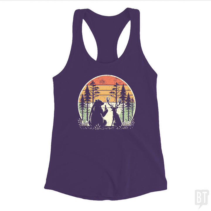 Bear And Deer Share A Beer Tank Top