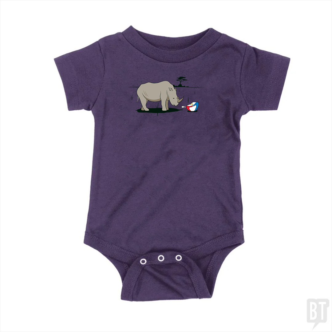 Sad Rhino Baby One-Piece