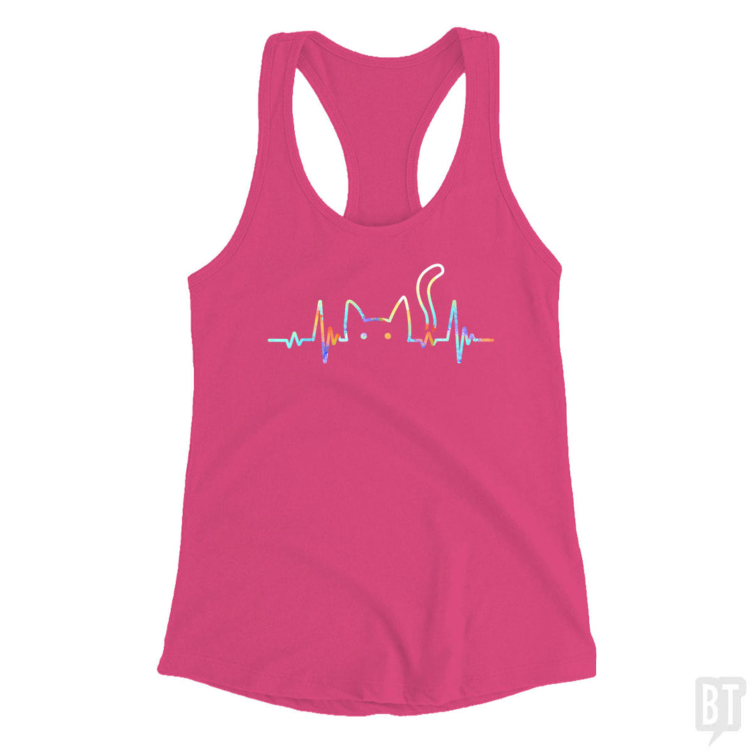 Heartbeat Cat Lover Tank Top