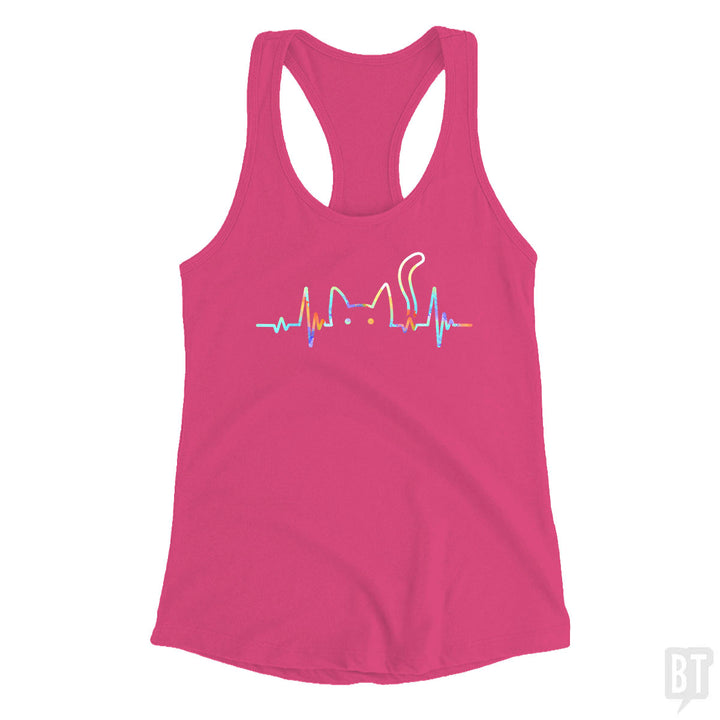 Heartbeat Cat Lover Tank Top