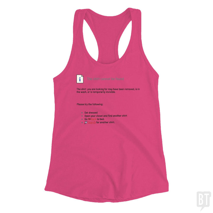 This Shirt Cannot Be Found Tank Top