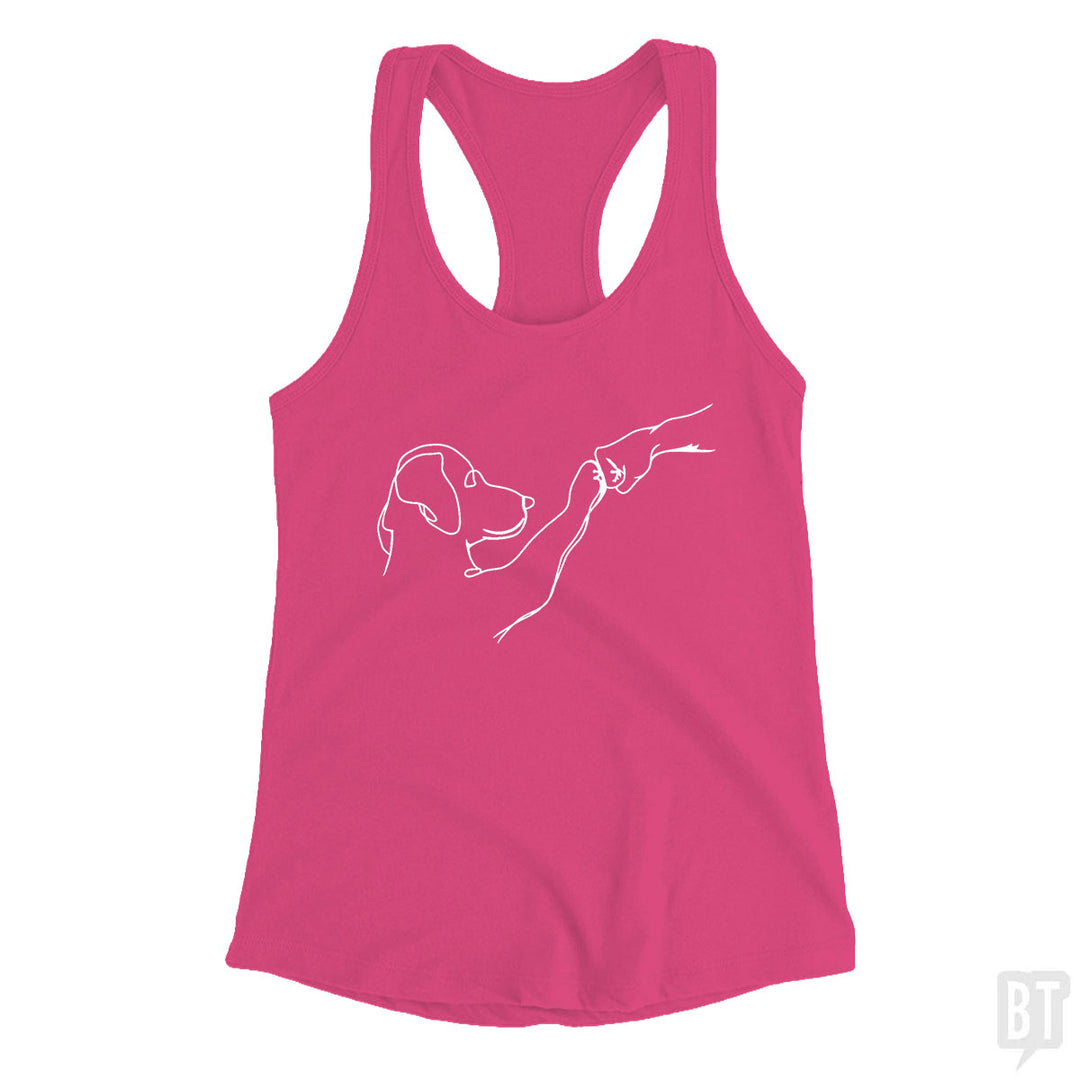Dog and Human Fist Bump Tank Top