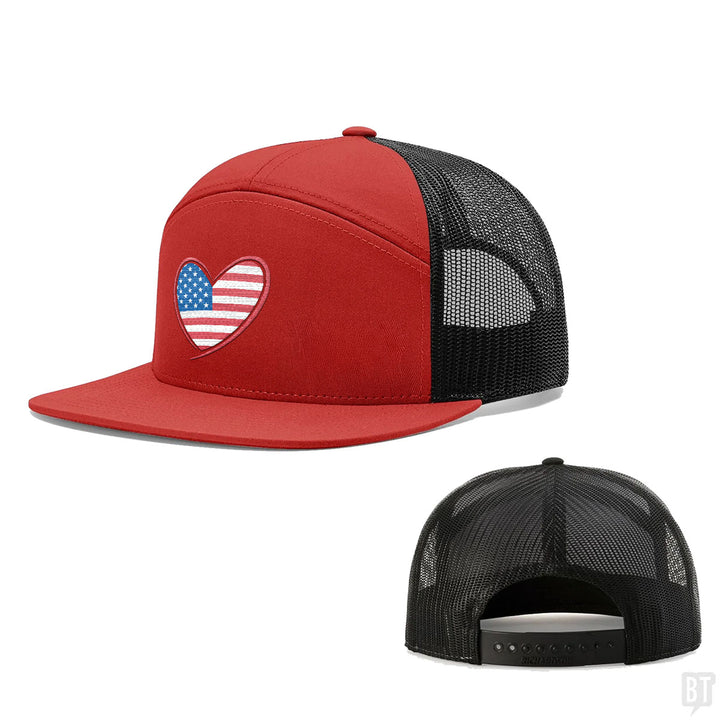 Heart US Flag Hats