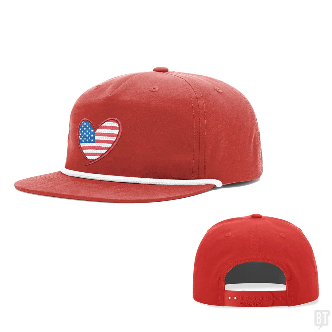 Heart US Flag Hats