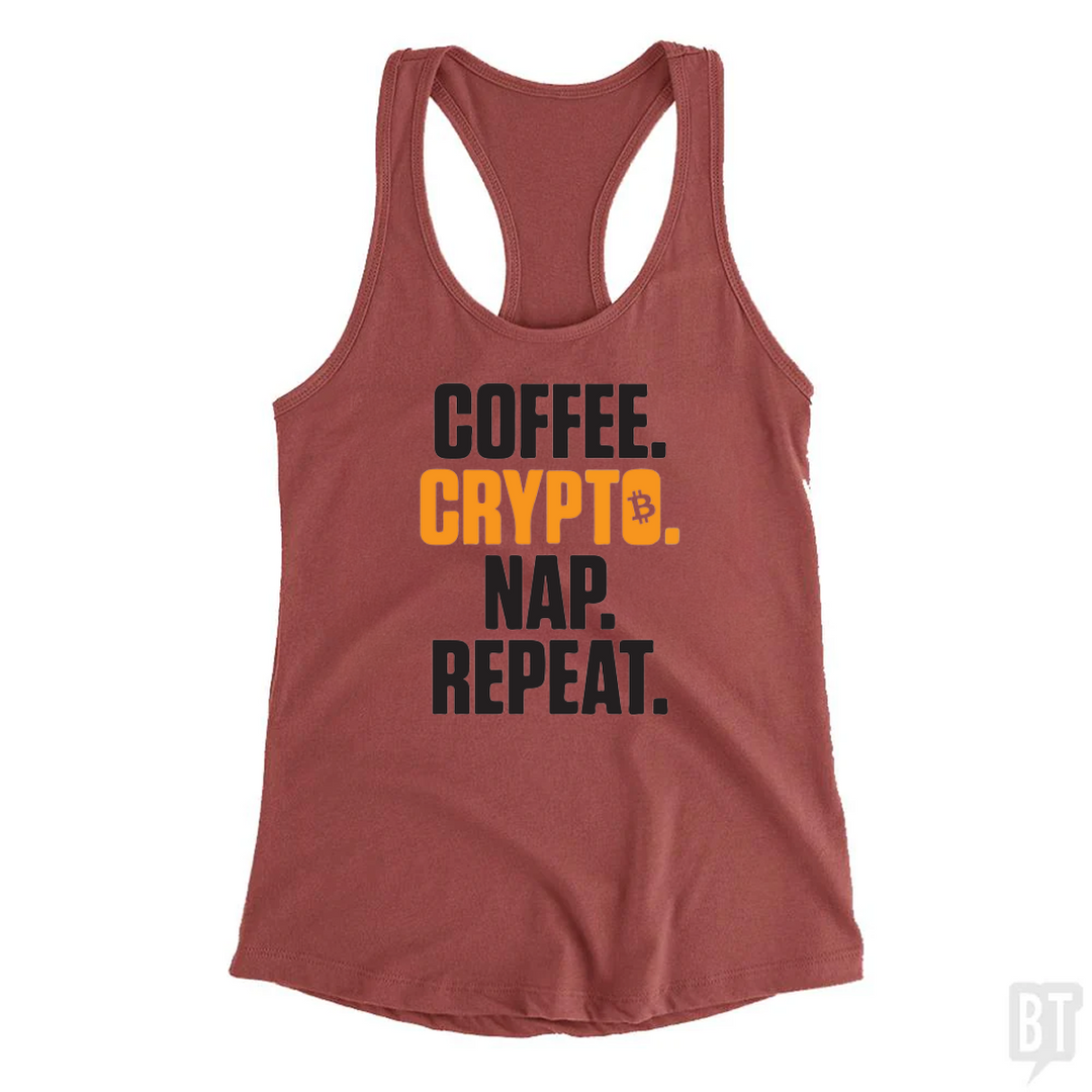 TCoffee Crypto Nap Repeat Tank Top