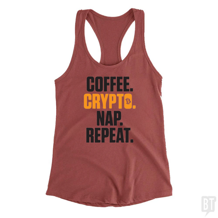 TCoffee Crypto Nap Repeat Tank Top
