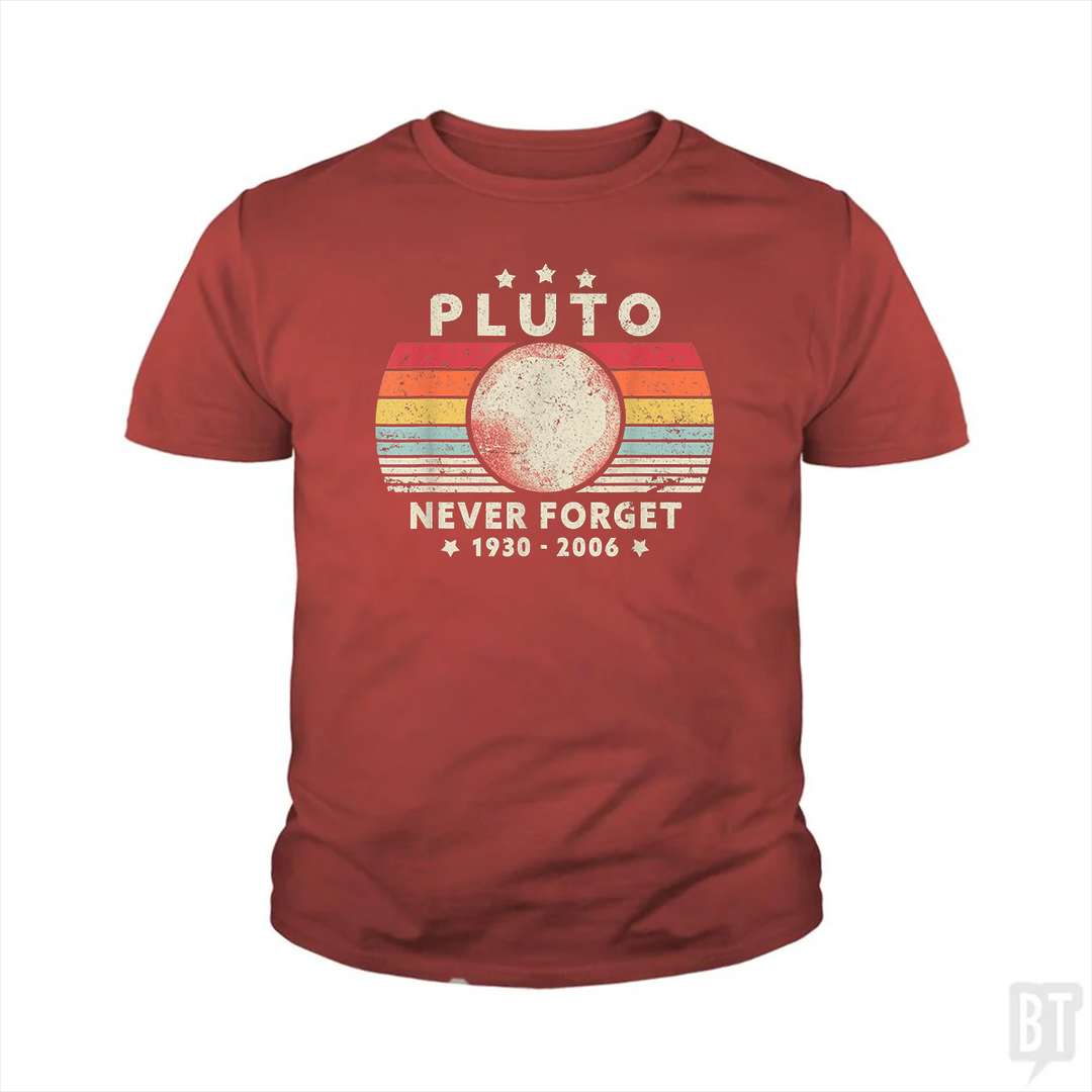 Never Forget Pluto Kids Shirt