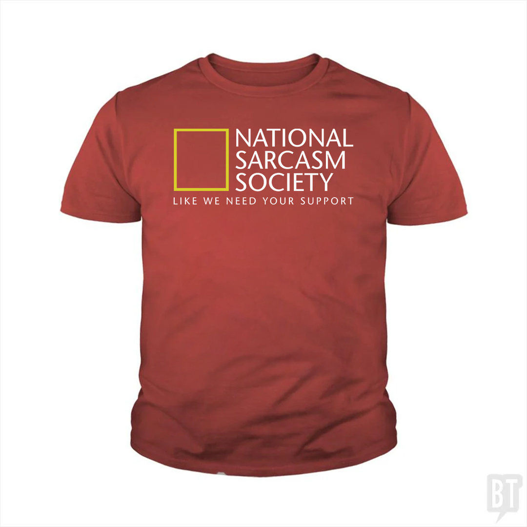 National Sarcasm Society Kids Shirt