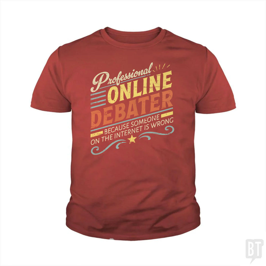 Professional Online Debater Kids Shirt