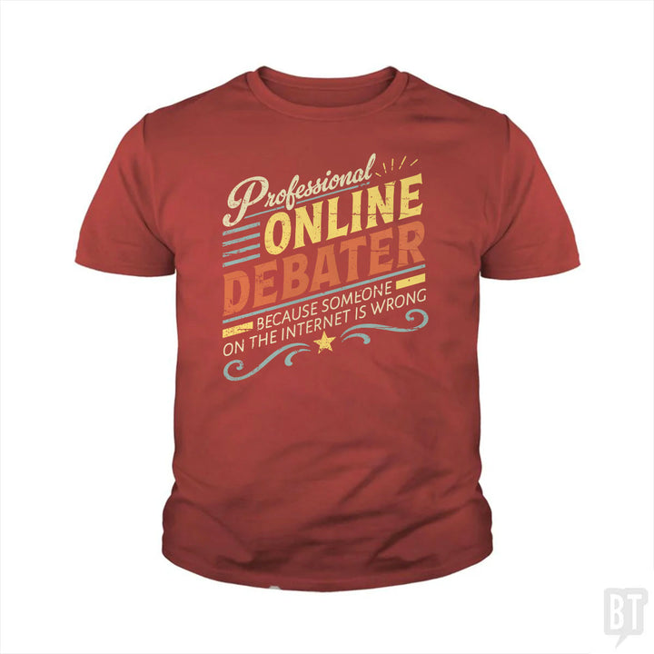 Professional Online Debater Kids Shirt