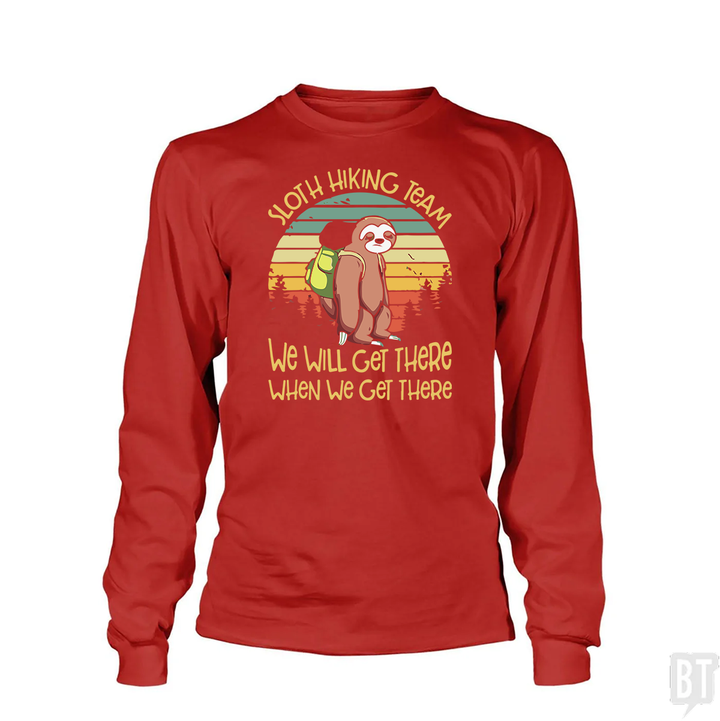Funny Sloth Hiking Team #2 Long Sleeve