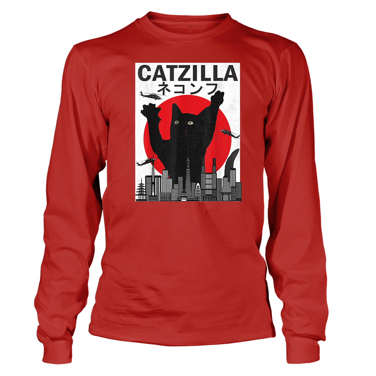 Vintage Catzilla Long Sleeve T-Shirt