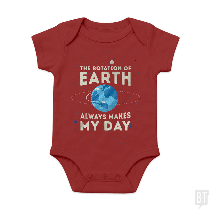 Earth Rotation Baby One-Piece