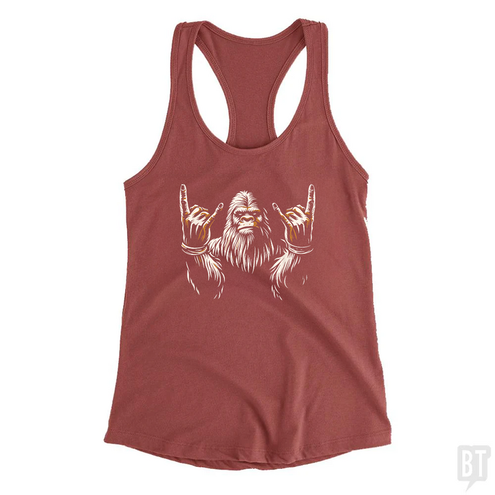 Bigfoot Rock On Tank Top