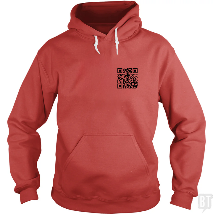 Rickroll QR Left Chest Hoodie