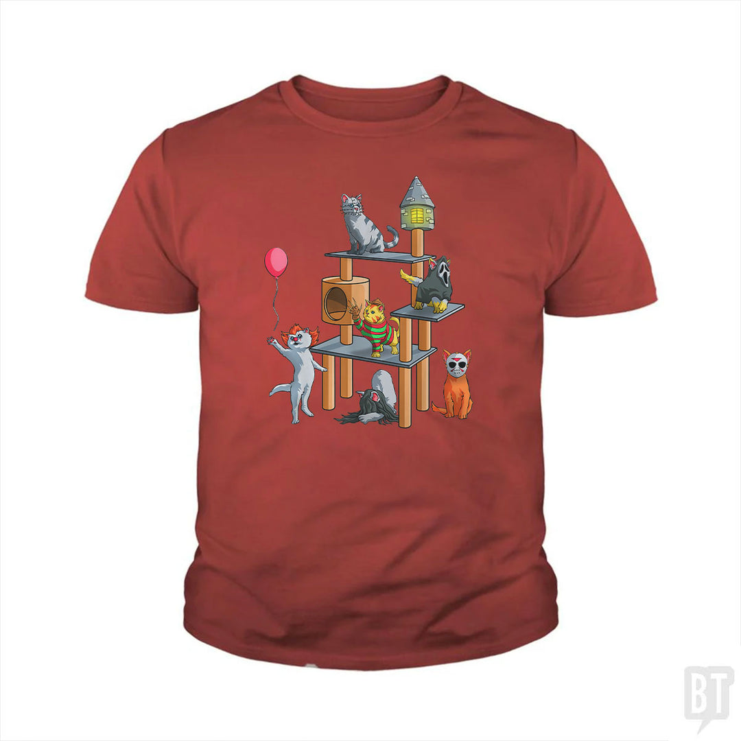 Cat Horror Movies Kids Shirt