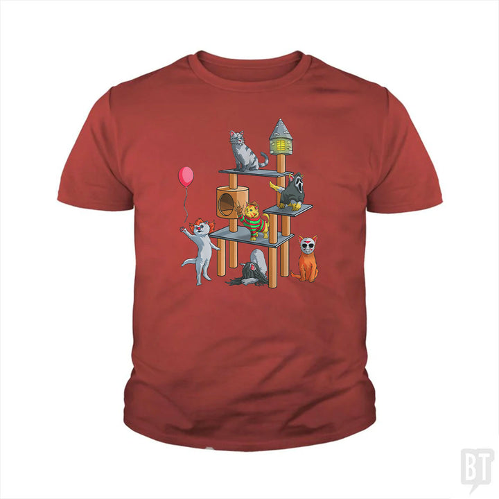 Cat Horror Movies Kids Shirt